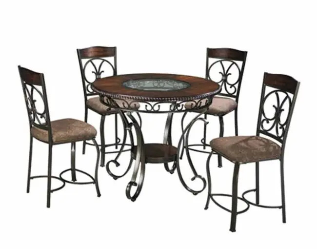 5 Piece Round Dining Table Set