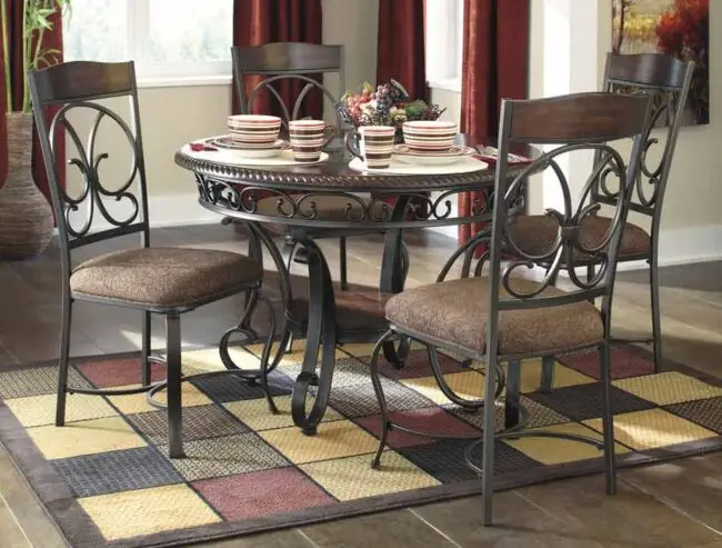 5 Piece Round Dining Table Set - Image 4