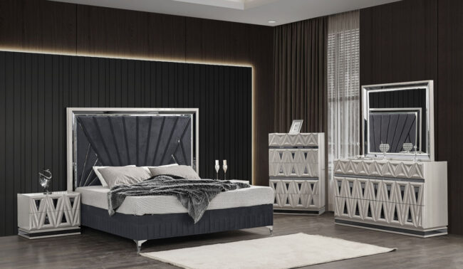 6PC QUEEN SIZE BEDROM SET