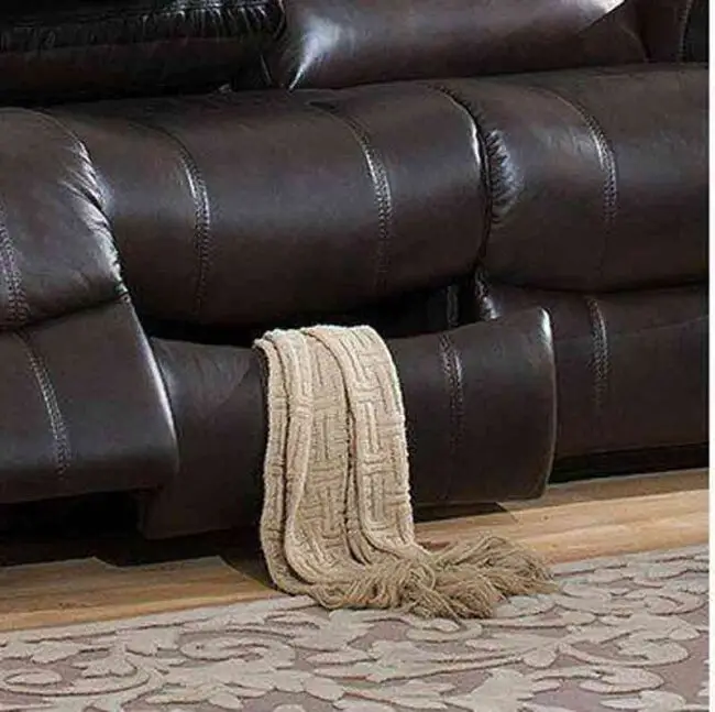 2 PC GENUINE LEATHER RECLINER SOFA SET - Image 3
