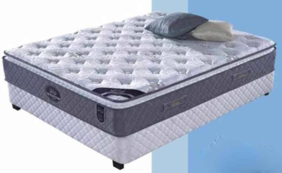 queen size mattress and box spring nearby