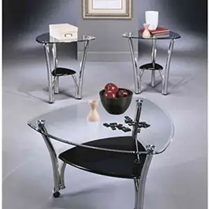 3PC Glass Coffee Table Set