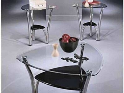 3PC Glass Coffee Table Set