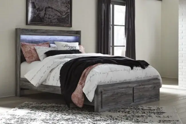 6PC Gray Queen Platform Storage Bed - Image 7