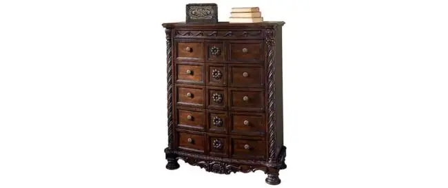 7PC QUEEN SIZE MARBLE TOP SOLID WOOD BEDROOM SET - Image 3