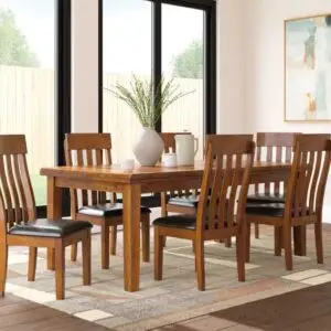7PC Dining Table and 6 Chairs Set