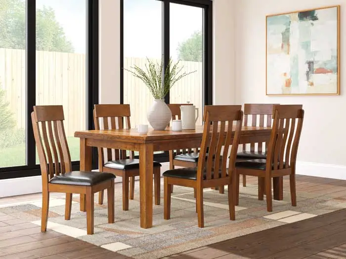 7PC Dining Table and 6 Chairs Set