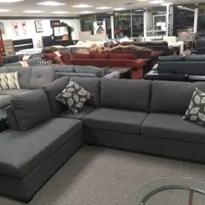2PC Chenille fabric Sectional w/ Reversible Chaise