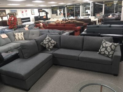 2PC Chenille fabric Sectional w/ Reversible Chaise