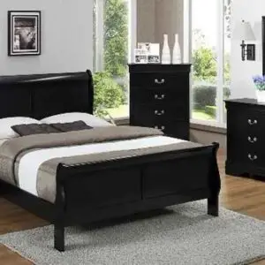 6 PC KING SIZE BLACK  OR  CHERRY BEDROOM SET