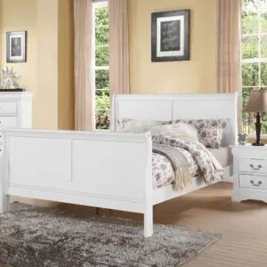 5PC  KING SIZE WHITE BEDROOM SET