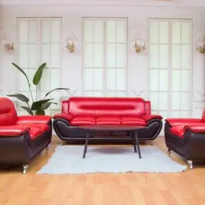 3 PC MODERN TWO TONE SOFA SET