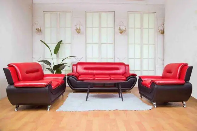 3 PC MODERN TWO TONE SOFA SET