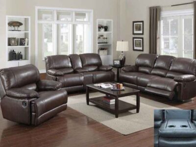 3PC  Leather Air Reclining Sofa set