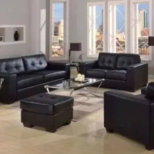 2PC FAUX LEATHER SOFA SET
