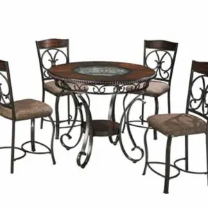 5 Piece Round Dining Table Set