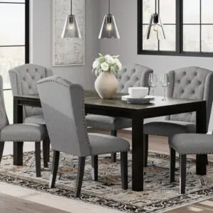 7 Piece Rectangular Table and 6 Side Chairs