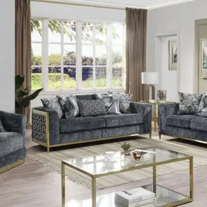 3PC MODERN FABRIC SOFA SET