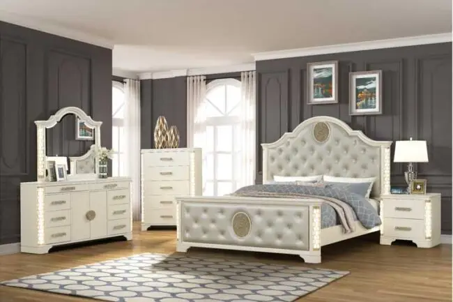 6PC QUEEN SIZE MODERN BEDROM