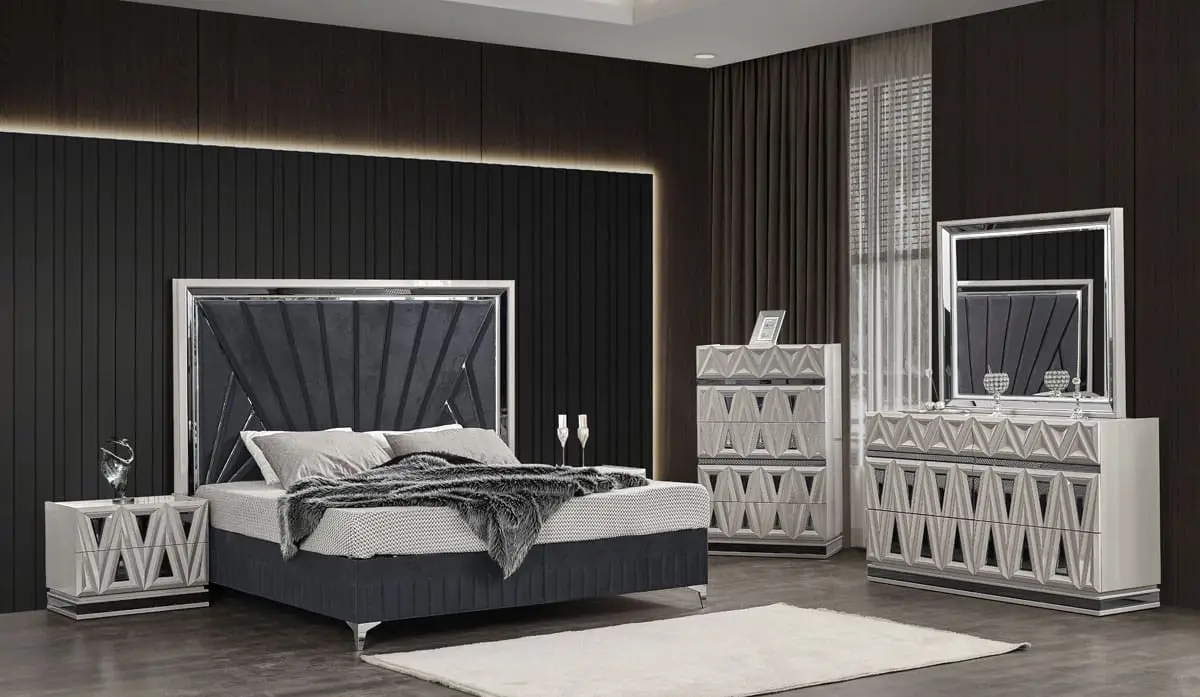 6PC LAVI QUEEN SIZE BEDROM SET