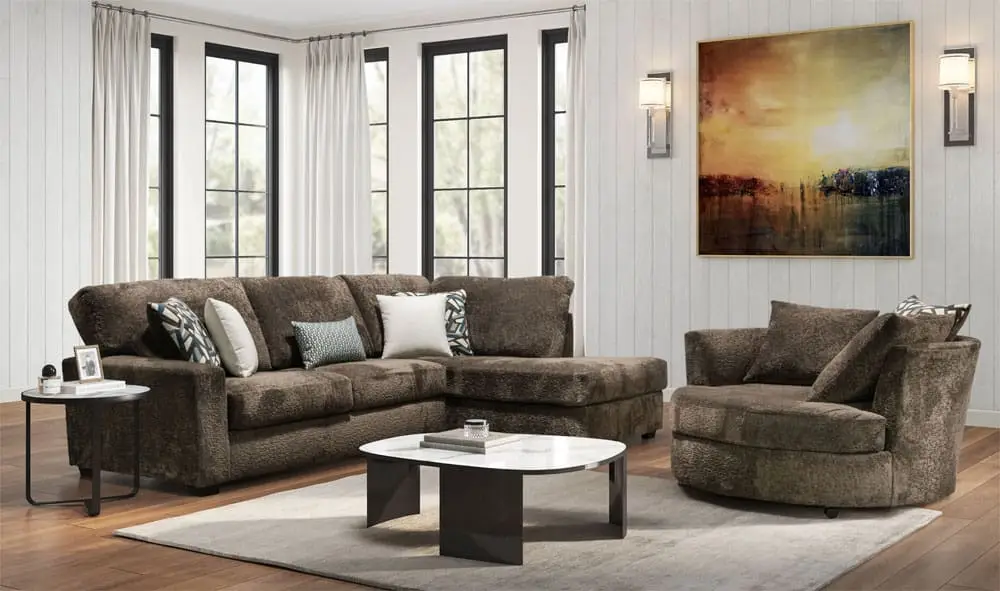 2PC Chenille fabric Sectional