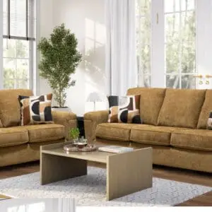 2PC Fabric Sofa And Loveseat