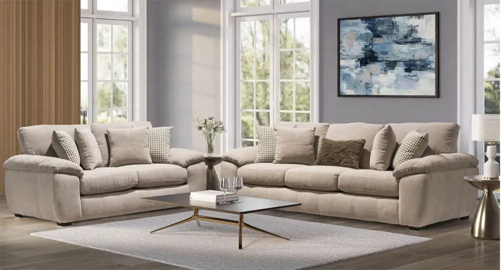 2PC Chenille Sofa And Loveseat