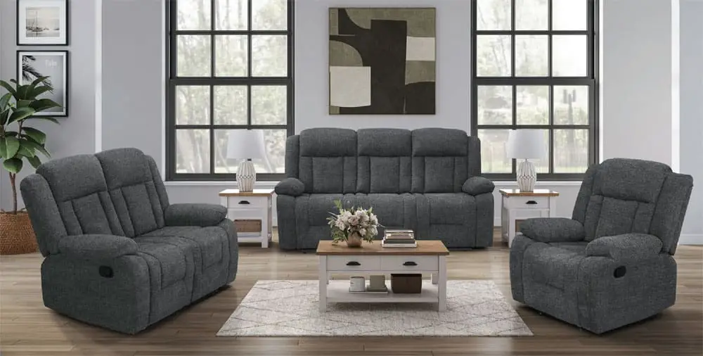 3PC Chenille Fabric Recliner Sofa Set