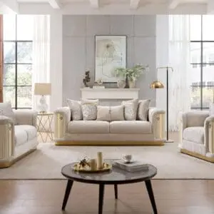 3PC MODERN FABRIC SOFA SET