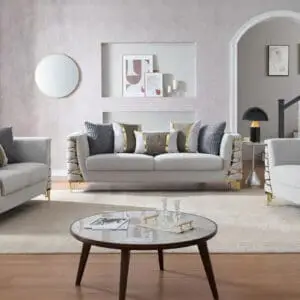3PC MODERN FABRIC SOFA SET