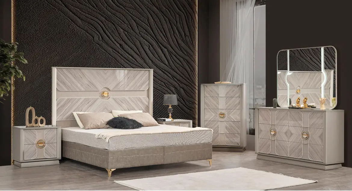 6PC NITY QUEEN SIZE MODERN BEDROOM
